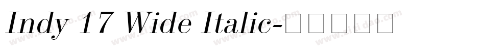 Indy 17 Wide Italic字体转换